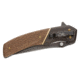 Browning Hunter Folding Knife, 3.5in, 440-C, Straight Back, Wood Handle, N, 3220392