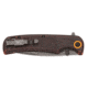 Browning Buckmark Slim Wash Folding Knife, Box Packaging, 3.13in, D2 High Carbon Steel, Drop Point Blade, Bronze Stonewashed Polymer, Black/Orange Handle, 3220581B
