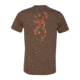 Mens Graphic Clay Buckmark Short Sleeve T-Shirt, Heather Brown