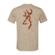 Mens Graphic Clay Buckmark Short Sleeve T-Shirt, Heather Tan