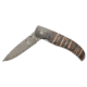 Browning Storm Front Folding Knife, 3in, Damascus, Drop Point, Mammoth Tooth Handle, N, 3220242