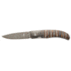 Browning Storm Front Folding Knife, 3in, Damascus, Drop Point, Mammoth Tooth Handle, N, 3220242