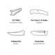 Browning Wicked Wing Folding Knife, 3.5in, 7Cr17Mov, Trailing Point, G10 Handle, N, 3220330