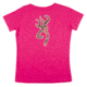 Browning Womens Mo Country Buckmark S,S Tee-Clasic Fit, Fuchsia, Small A000227560102