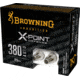 Browning X-Point .380 ACP 95 grain X-Point Nickel Plated Brass Cased Centerfire Pistol Ammo, 20 Rounds, B191703802