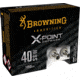 Browning X-Point .40 S&amp;W 180 grain X-Point Nickel Plated Brass Cased Centerfire Pistol Ammo, 20 Rounds, B191700402