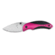 Browning Zipper Pull Keychain Light 1 White LED 13 Lumens, 1 Green LED 6 Lumens,Minnow Folding Pocketknife,Pink/Black 3710063