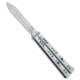 Brs BRS Premium Replicant ALT Bali Butterfly Knife White G-10/Purple Ti 4.5" SW, White, 154CM, adult, BHQ-51526