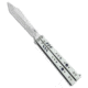 Brs BRS Premium Replicant Balisong Butterfly Knife White G-10/Purple Ti 4.5" SW, Purple/White, 154CM, adult, BHQ-26711