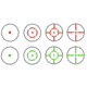 BSA Optics Panoramic Red/Green Illuminated Dot Sight w/Push Button Digital Switch,4 Reticles, Black, Clam Pack DPMRGS