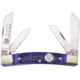 Buck Creek Bobcat Blue Pick Bone Folding Knife, Blue pick bone handle, BC-664BLPB