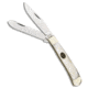 Buck Creek Buck Creek Trapper Pocket Knife 4.125" Cracked Ice, White, Stainless Steel, adult, BHQ-41475