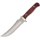 Buck Creek Fixed SS Clip Point Blade Knife Fixed Blade Knife, 10in Overall, 5.5in Satin SS Clip Point Blade, Rosewood Handle, Nickel Silver Guard, Brown Leather Belt Sheath, BC-21RW