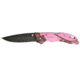 Buck Knives BHW Bantam Pink Camo Folding Knife,3.5in,420HC Steel,Drop Point,Pink Camo,ETP Handle, BU10593