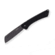 Buck Knives 263 HiLine XL SW Folding Knife, 3.75in Blade, 5.13 in Closed, D2 Tool Steel, Black Stonewash Cleaver Blade, Black Canvas Micarta Handle w/ Aluminum Bolsters, 0263BKS1B/13553