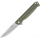 Buck Knives 251 Langford Knife, 3.375in, 7Cr Stainless Steel, Straight, G10, Satin, Green, 0251GRSB/13044