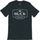 Buck Knives Front Logo T-Shirt - Men's, Indigo, Large, Cotton, 13402