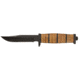 Buck Knives Small Brahma Knive, 420Hc Steel 4 1/2in Black Oxide Finish Blade, Leather/Micarta Handle, 0117BRS