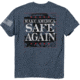 Buck Wear T-shirt ''america Safe Again'' S-sleeve Slate 2xl