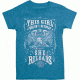 Buck Wear T-shirt Ladies Nra ''girl Doesn't'' Turquoise Sm