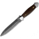BucknBear Damascus Dagger with Walnut Burlwood Handle, Silver, Wood, BNB15255