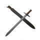 BucknBear Damascus Roman Sword, Silver Blade, NSN N BNB81203SW