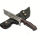 BucknBear Damascus Tanto Tracker with G10 Handle, Red/ Silver, BNB1225TT