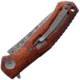 BucknBear Falcon Linerlock Folding Knife, 3.25in, Damascus Steel, Brown Wood Handle, Falcon, BNB1086M