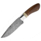 BucknBear Hunter Fixed Knife, Bone/Walnut, Silver Blade, NSN N BNB15915