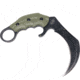 BucknBear Velociraptor Claw Karambit with 440C Handle, Black, Green, BNB1066KABGB