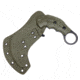 BucknBear Velociraptor Claw Karambit with 440C Handle, Black, Green, BNB1066KABGB