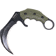 BucknBear Velociraptor Claw Karambit with 440C Handle, Black, Green, BNB1066KABGB
