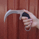 BucknBear Velociraptor Claw Karambit with G10 Handle, Black, Silver, BNB1066KAS