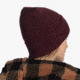 Buff Knitted Beanie, Norval Maroon, 124242.632.10.00