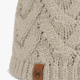 Buff Knitted &amp; Fleece Beanie, Caryn Ecru, 123515.014.10.00