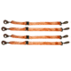 Bulldog Winch 4Pc Cambuckle Strap Set, 2X60in HD, Orange, 20303
