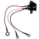 Bulldog Winch Female Plug, Truck Standard Series with Medium Size Loop Connectors for Solenoids, Black, 20178A