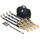 Bulldog Winch Ratcheting Tie-Down Strap Set, 9 Pieces, Black, 20349
