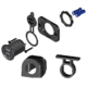Bulldog Winch USB Power Socket, Dual 5V 1A and 2.1A with Cover and 3 Mounting Brackets, Black, 20287