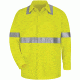 Bulwark Hi-Visibility Flame-Resistant Work Shirt-Long Sleeve, Men, SMW4HV, LN3XL SMW4HVLN3XL