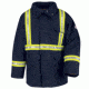 Bulwark Parka, Excel FR ComforTouch with Yellow/Silver/Yellow Stripe, Navy, LN3XL JLPCNVLN3XL