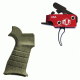 Elftmann Tactical Elftmann Match Trigger Curved MATCH-C W/ Stark Equipment AR Rifle Grip, with Hook Mount, Green ANG-HM-GR MATCH-C-KIT27