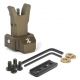 Unity Tactical M-LOK Compatible FUSION Adapter, Black FUS-MFA W/ Unity Tactical Folding Front Sight, Flat Dark Earth FUS-S1F