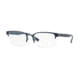 Burberry BE1308 Progressive Prescription Eyeglasses 1221-54 - Gunmetal/matte Blue Frame