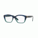 Burberry BE2265 Single Vision Prescription Eyeglasses 3677-51 - Blue Havana/green Frame