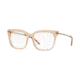 Burberry BE2271 Single Vision Prescription Eyeglasses, 52mm, Transparent Brown, BE2271-3358-52-SV