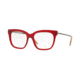 Burberry BE2271 Single Vision Prescription Eyeglasses, 52mm, Red, BE2271-3495-52-SV