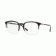 Burberry BE2272 Single Vision Prescription Eyeglasses 3029-51 - Top Black On Crystal Frame