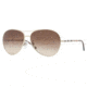 Burberry BE3056 Progressive Prescription Sunglasses BE3056-100213-5713 - Frame Color Pale Gold, Lens Diameter 57 mm