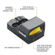 Bushnell 1x21 RXU-200 Ultra-Compact Reflex Sight, 6 MOA Dot, 25 yds, Box, Black, RXU200